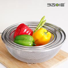 키친아트 스텐 원형바구니 4종 (일반) 소+중+대+특대