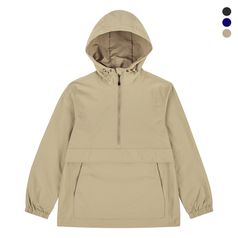 랜더스 아노락 후드 윈드 바람막이 자켓 점퍼 베이지