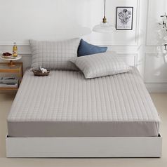 세라지오 순면 누빔 침대 매트리스커버 싱글 슈퍼싱글 퀸 킹