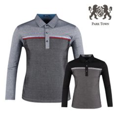 남성 봄 가을 골프웨어 골프 캐주얼 카라 긴팔 티셔츠