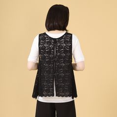 애비뉴투지 엄마옷 스칼렛 레이스 여성 여름 민소매 브이 조끼 V06219