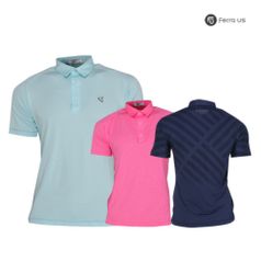 남성 여름 골프웨어 골프 카라 냉감 반팔 면 티셔츠