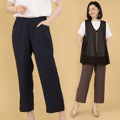 애비뉴투지 엄마옷 인견 얇은 여름 허리밴드 주머니 일자 통바지 팬츠 P07219