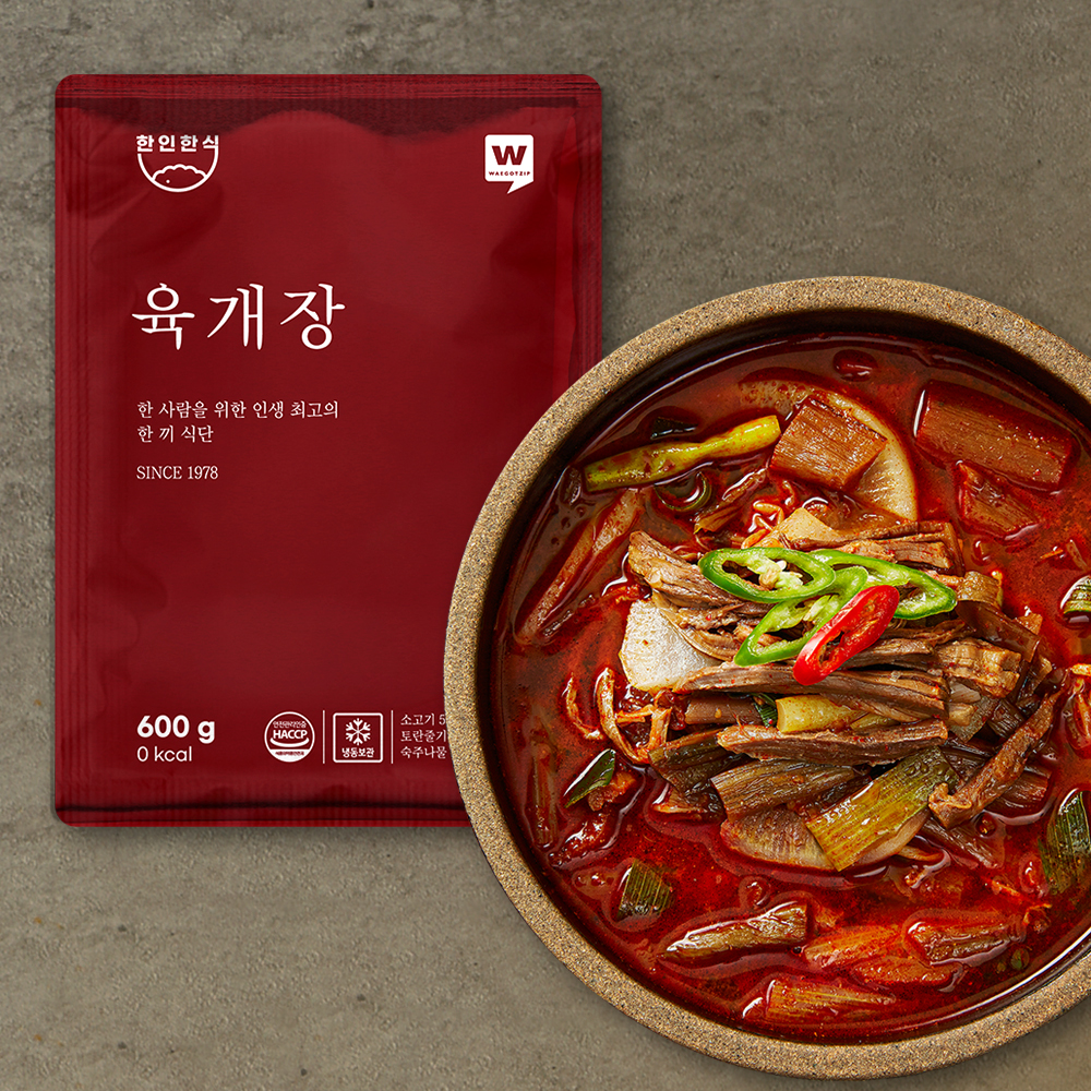 [한인한식] 진한 사골육수 소고기 육개장 600g X 4팩