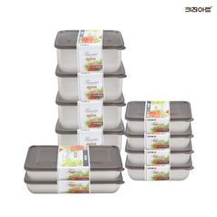 피앙세 스텐레스 냉동실용 보관용기 10종(1호X4개)+(2호X4개)+(3호X2개)