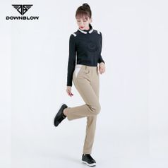 다운블로우 여성 겨울 골프웨어 골프 카라 티셔츠 바지 세트