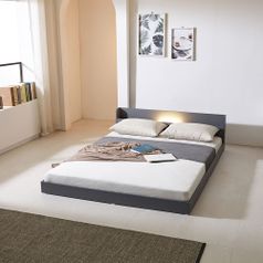 어스트 저상형LED콘센트침대 Q퀸프레임+20T라텍스매트리스