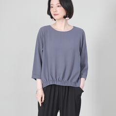 애비뉴투지 엄마옷 쉬폰 찰랑이는 앞밴드 셔링 봄 여름 칠부 블라우스 B03316