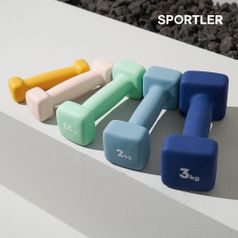 스포틀러 미용아령 네오프렌 여성 덤벨 여자 요가 필라테스 근력 미니 2개