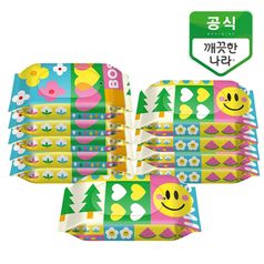 깨끗한나라 보솜이 펀앤플레이 라이트 아기물티슈 휴대형 10매 10팩