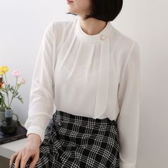 마들렌 타이 블라우스 IBL103