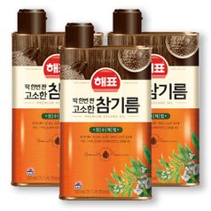 해표 참기름 500ml 3병