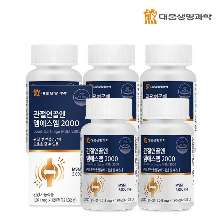 대웅생명과학 관절연골엔 엠에스엠 2000 120정 5박스(10개월분)