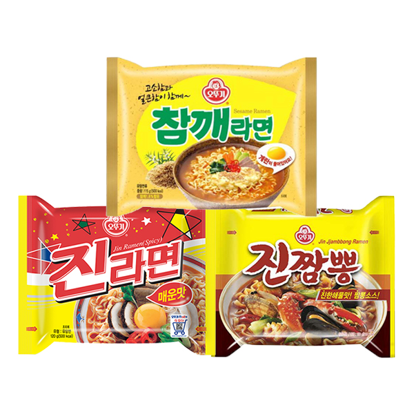 오뚜기 진라면 5입 x 2개 + 참깨라면 4입 + 진짬뽕 4입
