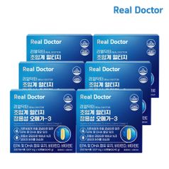 리얼닥터 초임계 알티지 장용성 오메가3 60캡슐 6개 (12개월분) / 비타민D 비타민E 저온 초임계 추출