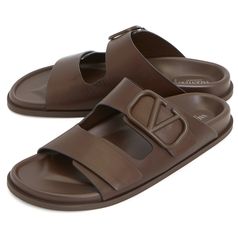 발렌티노 V 로고 시그니처 남성 슬리퍼 S0G80UHE KG8