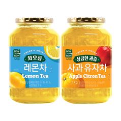 녹차원 사과유자차 1KG+레몬차 1KG