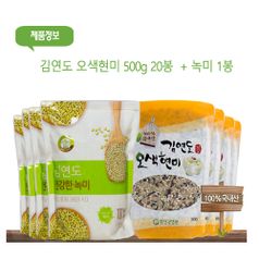 김연도 오색현미 500g 20봉+ 녹미1봉