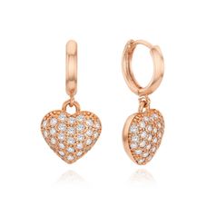생줄랑 파베 하트귀걸이