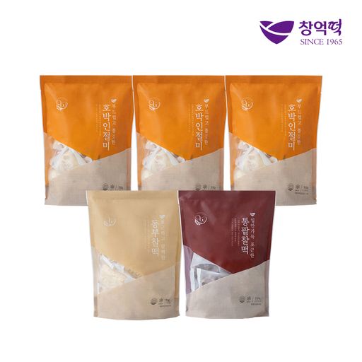 창억모둠떡 3종 5봉/총 50개(호박인절미X3+동부찰떡+통팥찰떡)구매 후 5% 적립