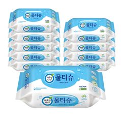 깨끗한나라 물티슈 페퍼민트 블루 리필 70매X10입구매 후 3천원 적립