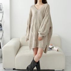 |CSO2B14|지데네 꽈배기 미니원피스 스웨터 오버핏 가을 여성
