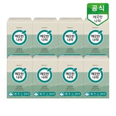 깨끗한나라 미용티슈 딥무드 모던그린 미니 250매 6입 x 8팩
