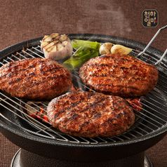 천하일미 홍석천 이원일 국내산 직화떡갈비 총10장 매콤5팩 떡갈비 패티