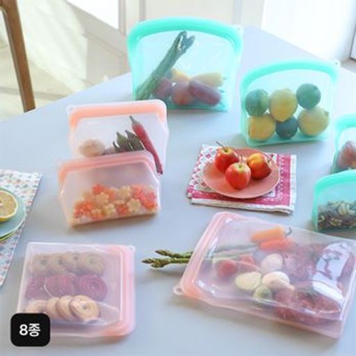 리오쿡 실리콘 지퍼백 8종 풀세트5%쿠폰+구매 후 3천원 적립