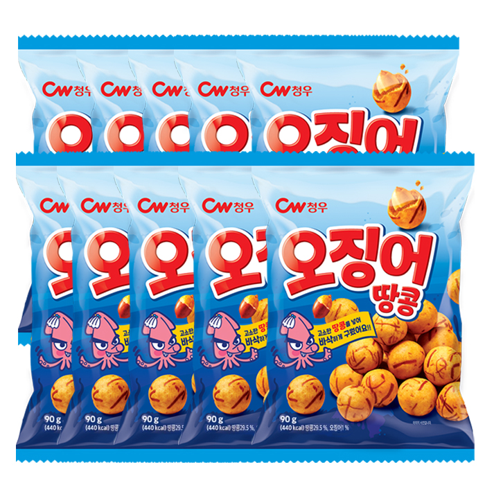 청우 오징어땅콩 90gX10봉