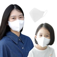 KF94 100매 화이트 귀가 편한 새부리형 국산원부자재 국내생산 (대/중/소 택1)