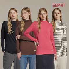 에스프리 여성 코튼모달 모크넥티셔츠 4종5%쿠폰+구매 후 2천원 적립