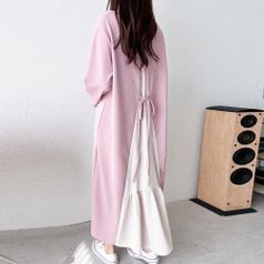 까르죠아 뒷모습이 더 예쁜 롱 원피스 빅사이즈 루즈핏 데일리