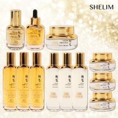 쉬림 24K골드 프레스티지 기초 12종 풀 패키지 세트(스킨3+로션3+크림3+아이크림+에센스+앰플) /미백 주름개선 기능성 여성기초화장품