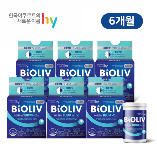 바이오리브 100억유산균 6개월분(6박스)5%쿠폰+구매 후 3천원 적립