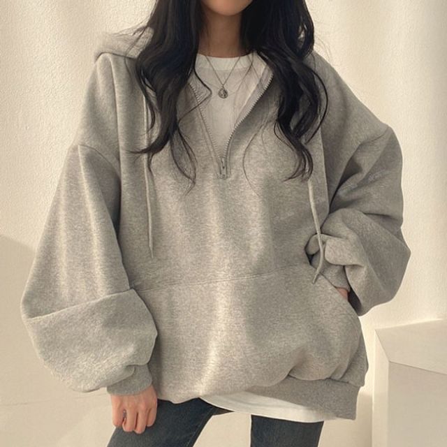 패션 1컬러 여성 무지 후드티 [WDEE268]