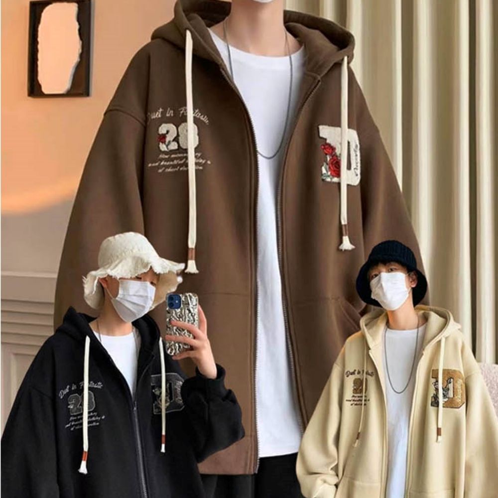 남성 데일리 끈 후드집업 스탠다드핏 후드티 아우터 [WDCBF42]