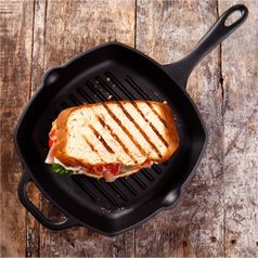 빅토리아 주물 사각스킬렛 에나멜 그릴팬 스테이크 후라이팬 26cm