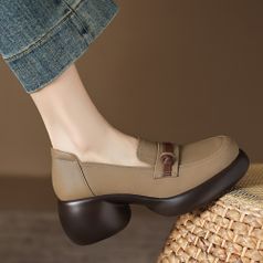 바이시유 닥터 신상 여성신발 여자 로퍼 구두 블로퍼 통굽 신발