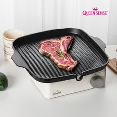 퀸센스 쿠치니 불판 고기 구이팬 사각 34cm