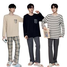 긴팔 남성 잠옷 상하세트 수면잠옷 홈웨어 파자마