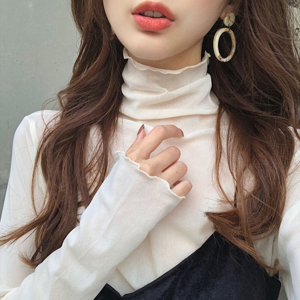 F005392망사 시스루 폴라티 레이어드 이너목티 [WF00358]