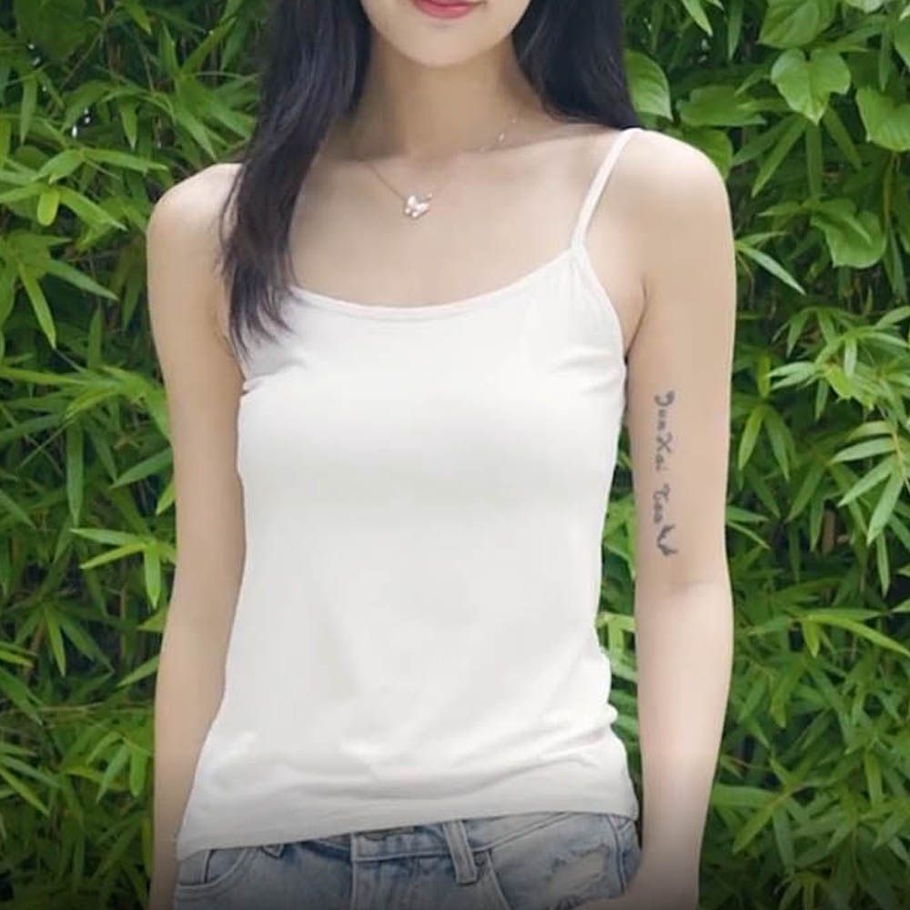 여성 베이직 스판 끈나시 민소매 세가지컬러 데일리 [WBBD60E]