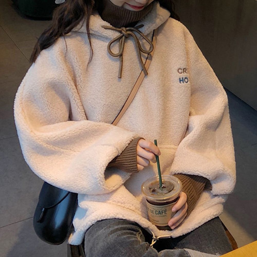 여성후드 목폴라 레이어드 후리스 후드티 데일리 패션 [WB98F38]