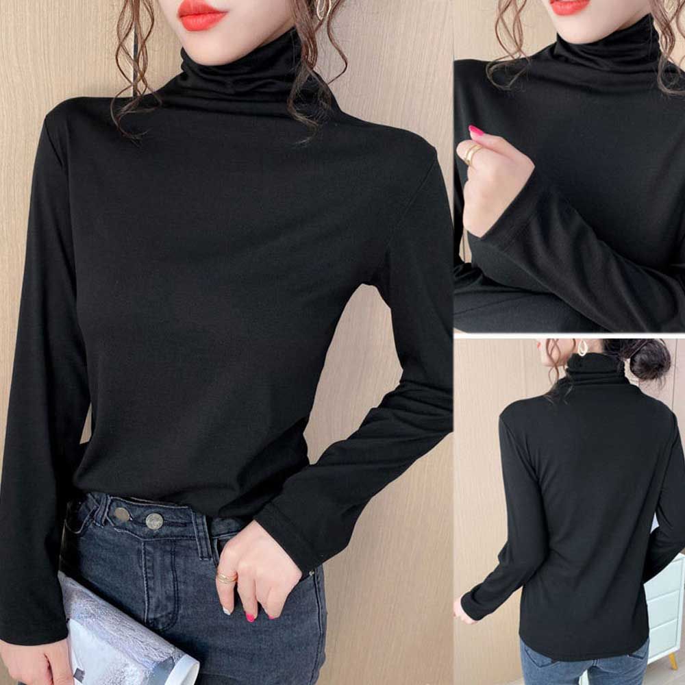 겨울 데일리 레이어드 이너 코디 여자 긴팔 반폴라 [WB72849]
