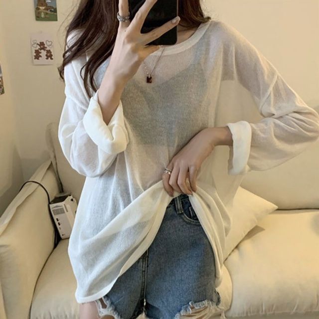 섹쉬 워터파크 여자티셔츠 시스루 여성티셔츠 수영장 [WD7D951]