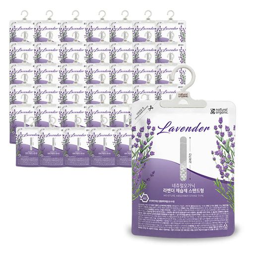 네츄럴오가닉 라벤더 제습제 80종 150g 파우치 40개+옷걸이 40개 5%쿠폰+구매 후 3천원 적립