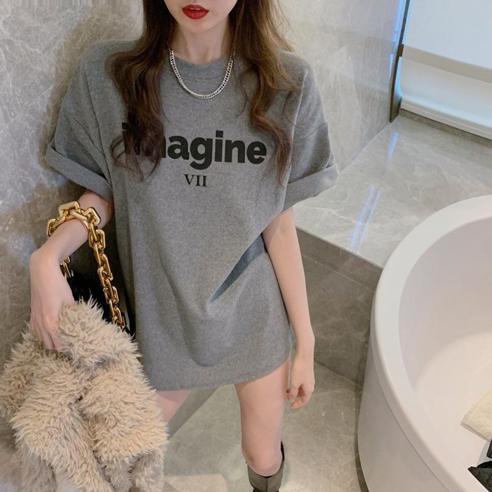 Imagine 여성 반팔 박스 티셔츠 [WEEBB4E]