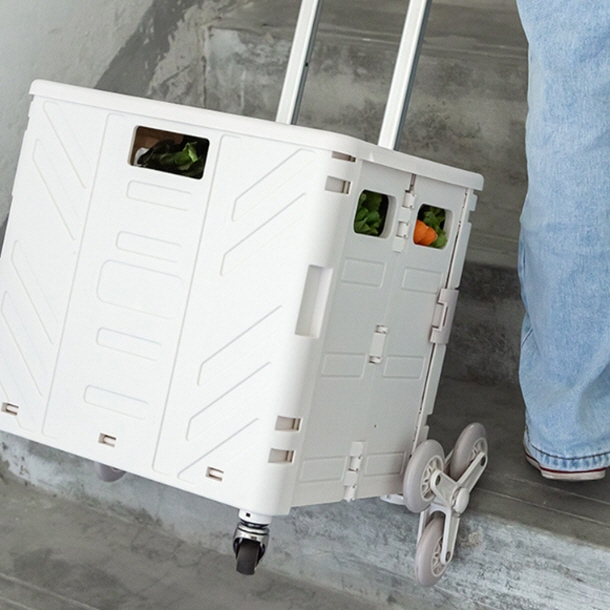 접이식 사각카트 아이보리 폴딩형 장바구니 쇼핑카트 계단 올라가는 폴딩카트