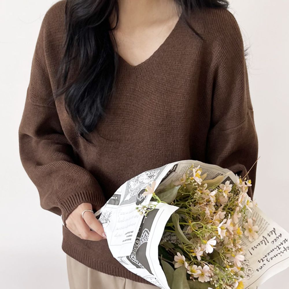 꾸안꾸 봄가을 캐주얼 니트상의브라 [WCF3B11]